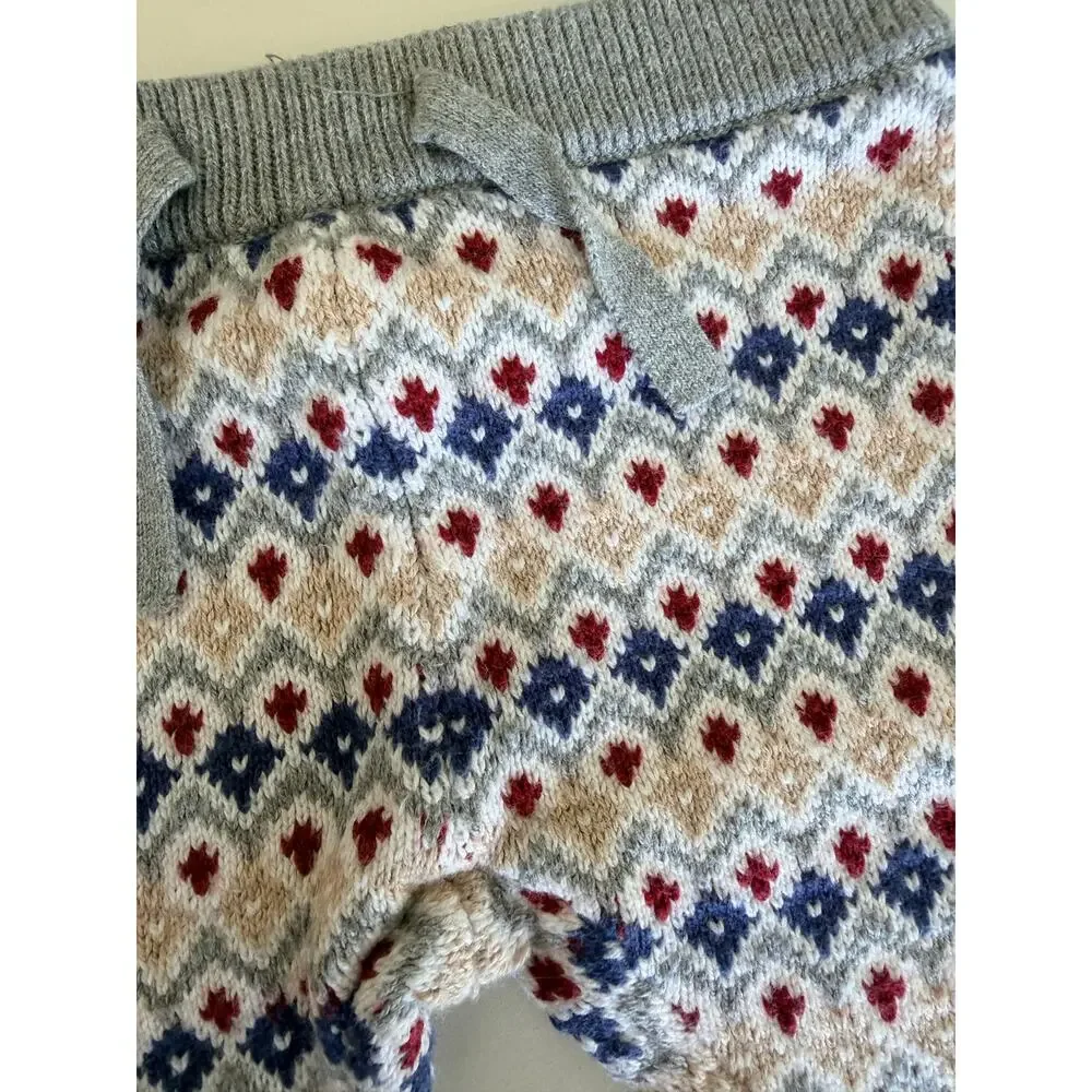 Janie and Jack Baby Fair Isle Jogger Pants 0-3M